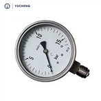 Aço inoxidável, escala dupla, medidores de pressão de barra e psi